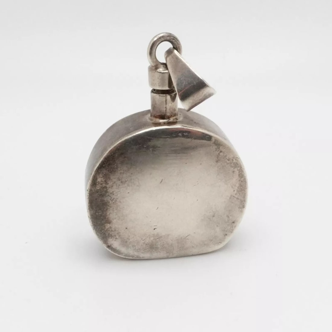 TAXCO MEXICO STERLING SILVER PERFUME SNUFF BOTTLE HOLDER PENDANT - 2" (1 of 2)