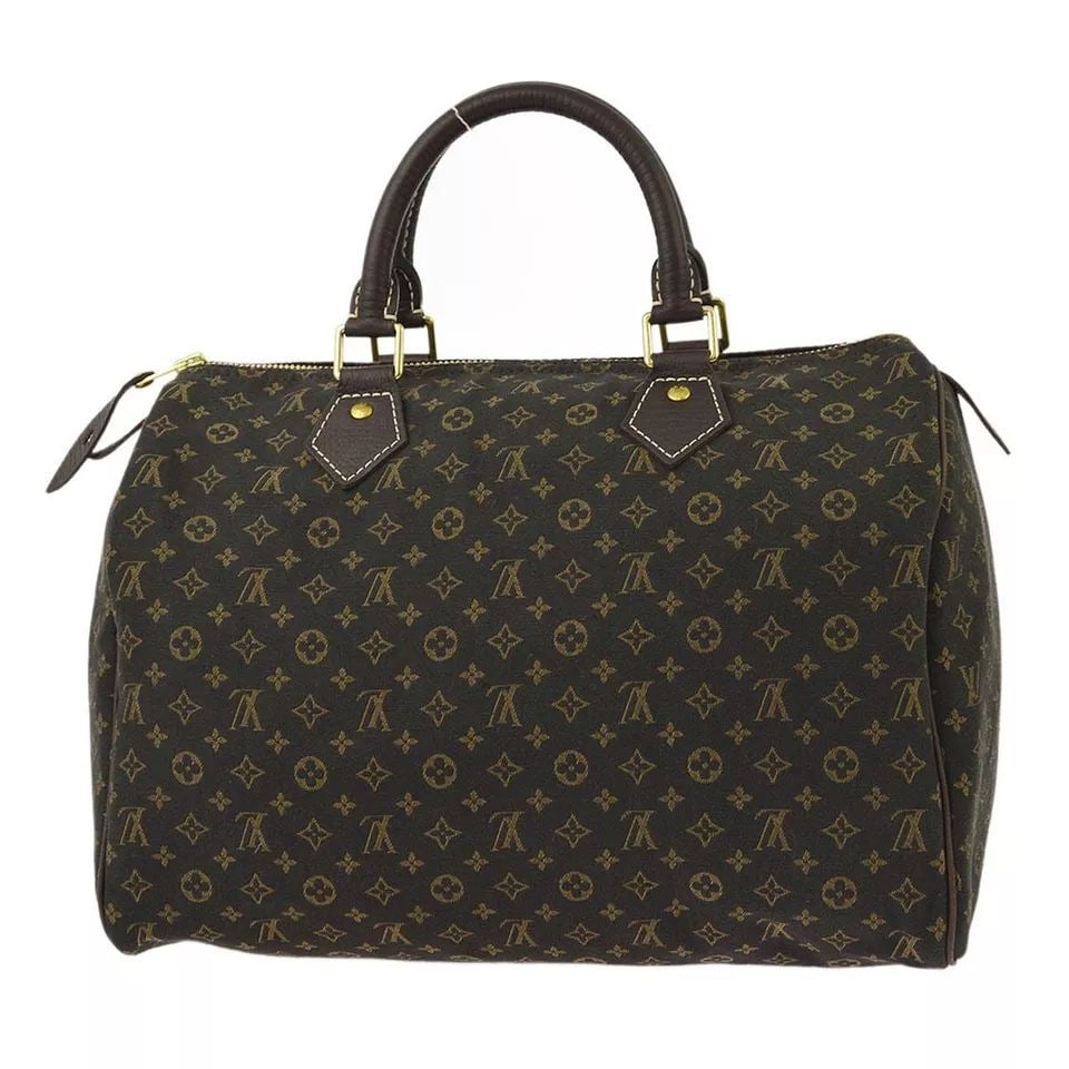 Louis Vuitton Brown Monogram Mini Lin Speedy 30 Handbag (1 of 2)