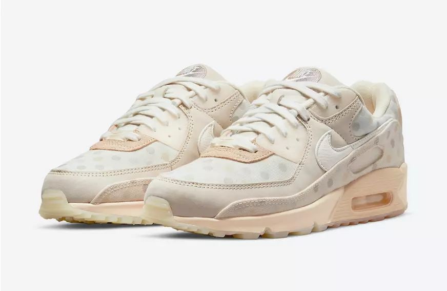 NIKE AIR MAX 90 NRG POLKA DOTS VENN DIAGRAM SAIL US SIZE 9: NIKE AIR MAX 90 NRG POLKA DOTS VENN DIAGRAM SAIL US SIZE 9 Dressed in a Shimmer, Sail, and Desert Sand color scheme. This Nike Air Max 90 comes constructed in a mix of mesh, suede and leather with can