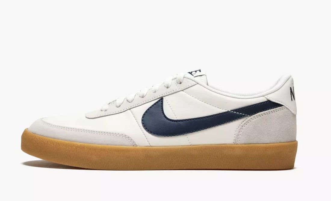 NIKE KILLSHOT 2 LEATHER NAVY MEN'S SNEAKERS US SIZE 8: NIKE KILLSHOT 2 LEATHER NAVY MEN'S SNEAKERS US SIZE 8 Equipped with a number of classic Swoosh brand embellishments, the Killshot comes dressed in a clean Sail color scheme with a Midnight Navy midfoo
