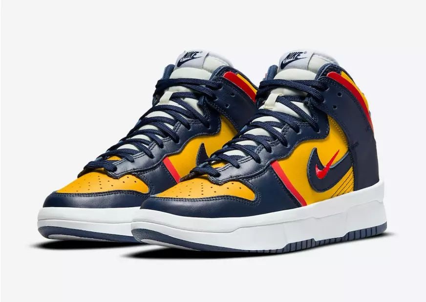 NIKE DUNK HI MICHIGAN MAZIE NAVY BLUE WOMEN'S SNEAKERS US SIZE 8: NIKE DUNK HI MICHIGAN MAZIE NAVY BLUE WOMEN'S SNEAKERS US SIZE 8 The Nike Dunk Low in the Sail/Coconut Milk/Safety Orange colorway is a refreshing take on the classic silhouette that captures both the