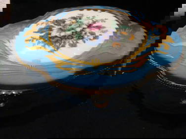 BEAUTIFUL LRG SIGNED FRENCH 19TH CENTURY SEVRES STYLE ESTATE LIMOGES JEWELRY BOX (1 of 1)