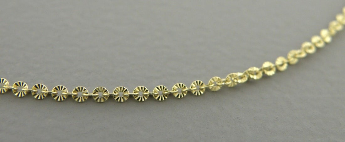 NEW 14K YELLOW GOLD ROLO STAR CHAIN 16" NECKLACE: NEW 14K YELLOW GOLD 16" CHAINNecklace measures 16" Long x 1.8mm Wide14K Yellow gold rolo star chainNewStamped 14KTTotal weight 1.9 grams