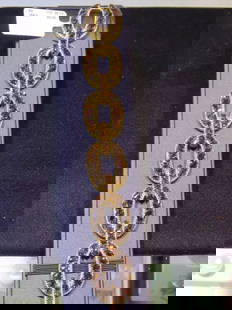 18KT FANCY BROWN DIAMOND GOLD CHAIN BRACELET: 18KT FANCY BROWN DIAMOND GOLD CHAIN BRACELET 18KT FANCY BROWN DIAMOND GOLD CHAIN BRACELET Last Call, LAST CHANCE!! LIQUIDATION SALE!! The Following Items we are offering is a Rare Important Radiant 18