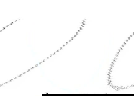 18KT GOLD DIAMOND STRAND NECKLACE: 18KT GOLD DIAMOND STRAND NECKLACE LAST CALL, LAST CHANCE!! LIQUIDATION SALE!! The Following Items we are offering is a Rare 18KT White Gold Diamond Strand Necklace. Necklace is comprised of Finely Set