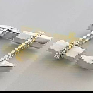 TIFFANY & Co. 18K GOLD STERLING SILVER ROPE CUFFLINKS: TIFFANY & Co. 18K GOLD STERLING SILVER CUFFLINKS Cufflinks Face measures 0.78" W x 0.37" H Tiffany & Co. 18K yellow gold Sterling silver rope cufflinks Pre-owned, in good condition, please refer to pi