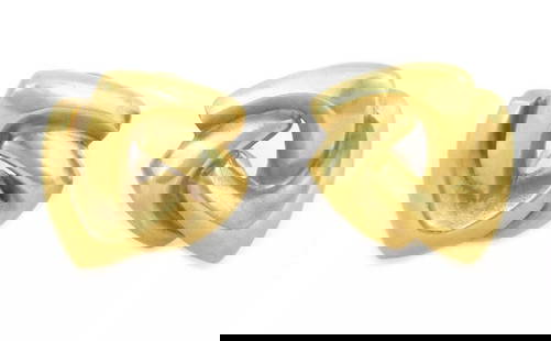 MARLENE STOWE 18K YELLOW GOLD ABSTRACT LOVE KNOT POST CLIP EARRINGS: MARLENE STOWE 18K YELLOW GOLD ABSTRACT LOVE KNOT POST CLIP EARRINGS Marlene Stowe 18k Yellow Gold Abstract Love Knot Post Clip Earrings Description This unique and beautiful authentic pair of earrings