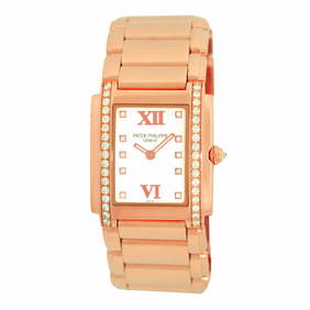 PATEK PHILIPPE 24 18K ROSE PINK GOLD DIAMOND TWENTY FOUR 4910-11R WARRANTY BOX (1 of 2)