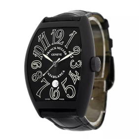 FRANCK MULLER PVD STAINLESS STEEL 40MM CASABLANCA ALL BLACK 8880 BOX WARRANTY (1 of 2)
