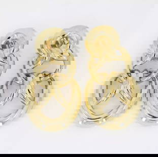 VINTAGE GIVENCHY GOLD PLATED CLIP ON CHUNKY CHAIN DANGLING STATEMENT EARRINGS: VINTAGE GIVENCHY GOLD PLATED CLIP ON CHUNKY CHAIN DANGLING STATEMENT EARRINGS Vintage GIVENCHY Gold Plated Clip On Chunky Chain Dangling Statement Earrings Stunning Designers item is in great conditio