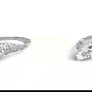 2.06 CARAT OLD EUROPEAN CUT I VS2 DIAMOND PLATINUM ENGAGEMENT RING: 2.06 CARAT OLD EUROPEAN CUT I VS2 DIAMOND PLATINUM ENGAGEMENT RING Department Unisex Adults Main Stone Diamond Metal Platinum Metal purity 950 Style Ring Diamond Color Grade I Diamond Clarity Grade Ve