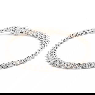 6.51 CARAT ROUND BRILLIANT DIAMOND 14K WHITE GOLD TENNIS BRACELET: 6.51 CARAT ROUND BRILLIANT DIAMOND 14K WHITE GOLD TENNIS BRACELET Department Unisex Adults Main Stone Diamond Metal White Gold Metal purity 14k Style Bracelet Item description Title: 6.51 Carat Round