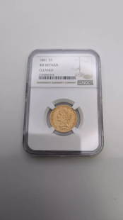 1881 $5 GOLD LIBERTY HEAD HALF EAGLE COIN NGC AU DETAILS: 1881 $5 Gold Liberty Half Eagle NGC - AU Details Cleaned Bid With Confidence Feel Free to ask any questions before bidding please If you would like additional pictures please send me a message Check o