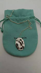1979 TIFFANY & CO. ELSA PERETTI STERLING ZODIAC GEMINI PENDANT NECKLACE - 18" (1 of 2)
