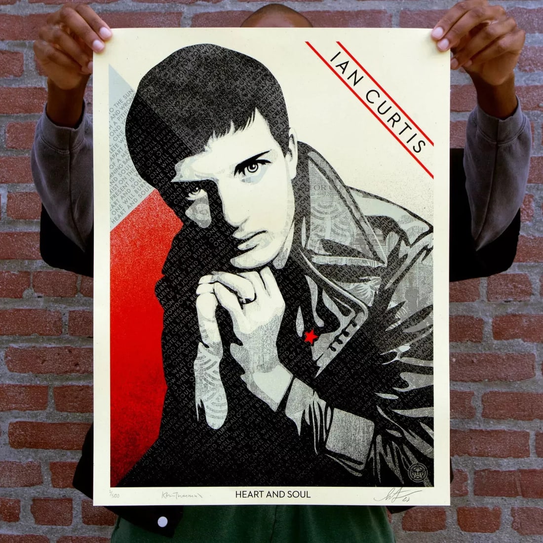 SHEPARD FAIREY IAN CURTIS HEART AND SOUL SIGNED POSTER OBEY JOY DIVISION /500 (1 of 2)