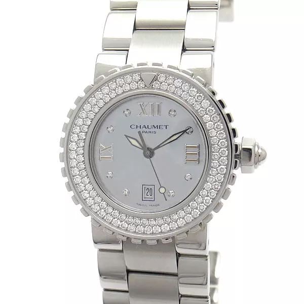 Chaumet 621 Class One 3p Diamond Quartz Ladies _753599 Rubber Ss