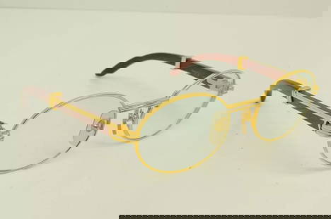 AUTHENTIC CARTIER SUNGLASSES GIVERNY 51 20 130B BUBINGA WOOD EYEGLASSES FRAMES 2: Authentic Cartier Sunglasses Giverny 51 20 130b Bubinga Wood Eyeglasses Frames 2