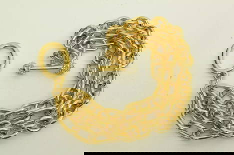 AUTHENTIC GIVENCHY GP TOGGLE LOOP BRACELET RHINESTONE BAR GOLD CHAIN JEWELRY: AUTHENTIC GIVENCHY GP TOGGLE LOOP BRACELET RHINESTONE BAR GOLD CHAIN JEWELRY Givenchy Vintage Chain Bar Bracelet Jewelry Accessory Ladies, Womens, Female Toggle Loop Through Closure Gold Plated, Rhine