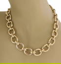 CARTIER BAIGNOIRE COLLECTION 18K YELLOW GOLD OVAL LINK COLLAR NECKLACE W/PAPER