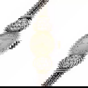 VACHERON & CONSTANTIN DIAMOND 18K WHITE GOLD HAND WIND LADIES WATCH: VACHERON & CONSTANTIN DIAMOND 18K WHITE GOLD HAND WIND LADIES WATCH Vacheron & Constantin Diamond 18k White Gold Hand Wind Ladies Watch Description This is a lovely vintage ladies watch from Vacheron