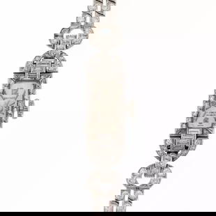 ART DECO BRICHOT 2.5CT DIAMOND PLATINUM SILVER MANUAL LADIES WRISTWATCH: ART DECO BRICHOT 2.5CT DIAMOND PLATINUM SILVER MANUAL LADIES WRISTWATCH Art Deco Brichot 2.5ct Diamond Platinum Silver Manual Ladies Wristwatch Description This vintage Brichot women's wristwatch is c