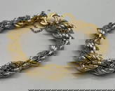 18K YELLOW GOLD TWISTED BRACELET 7" 34.9 GRAMS