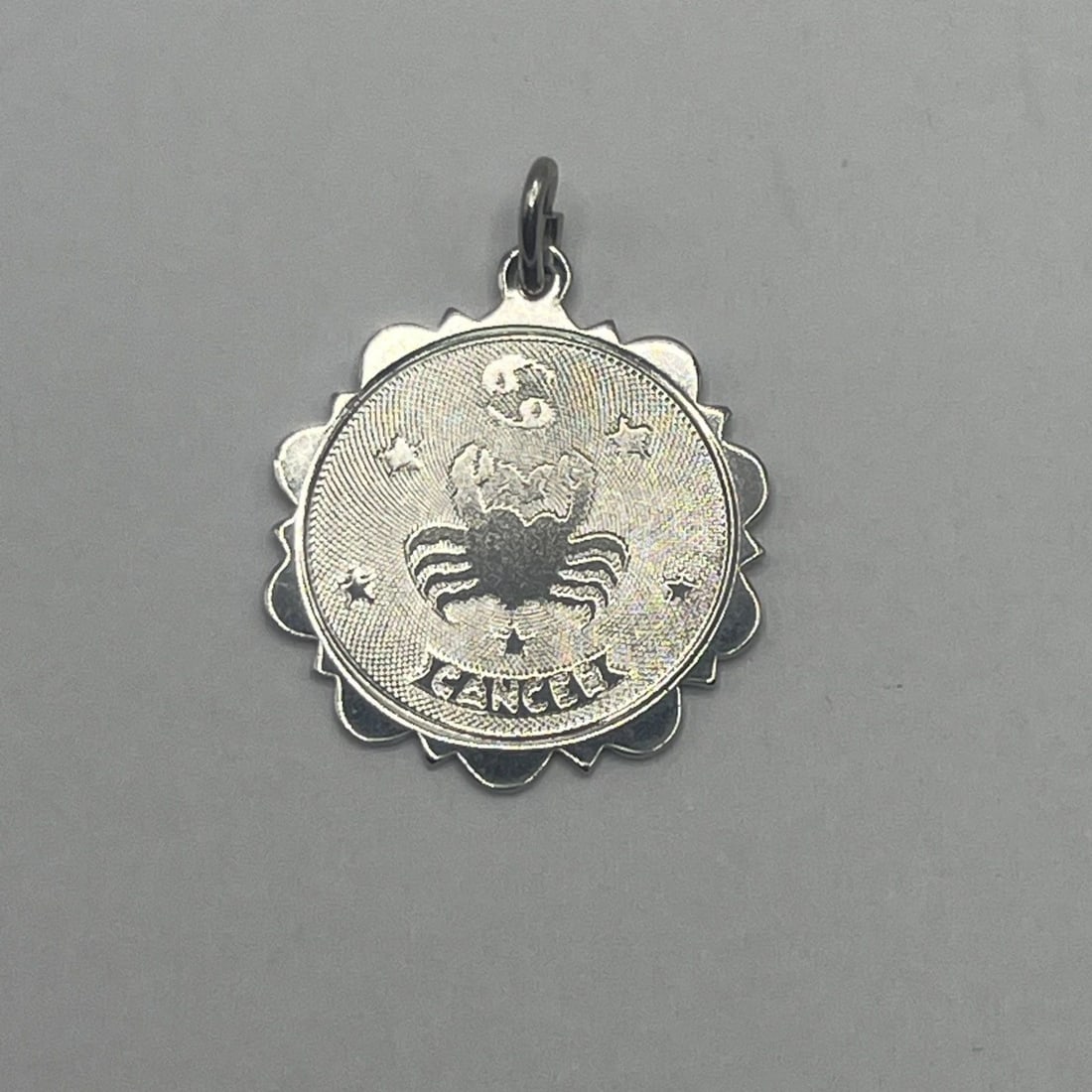 CANCER STERLING SILVER CHARM: CANCER STERLING SILVER CHARM