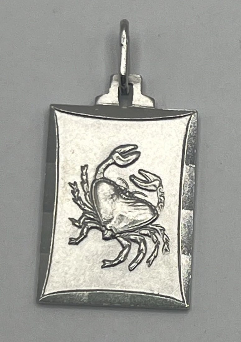 CANCER STERLING SILVER CHARM: CANCER STERLING SILVER CHARM