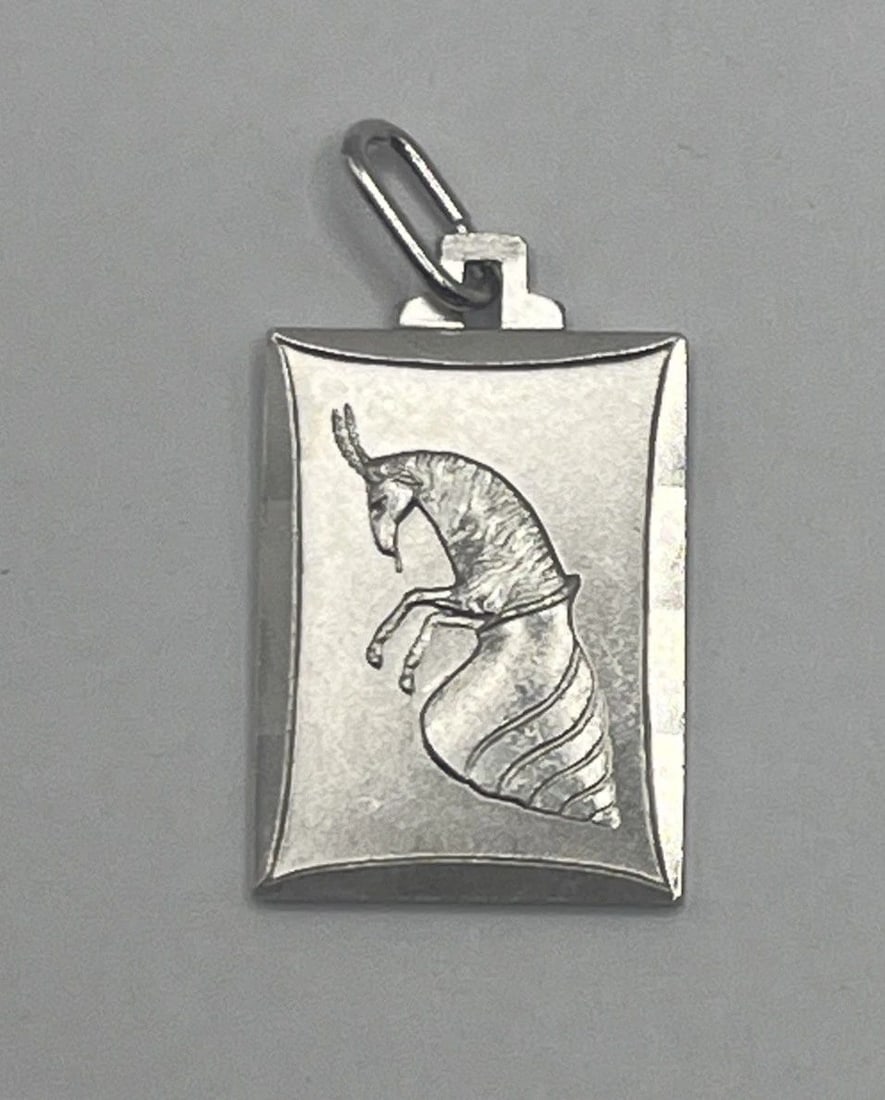 CAPRICORN STERLING SILVER CHARM: CAPRICORN STERLING SILVER CHARM