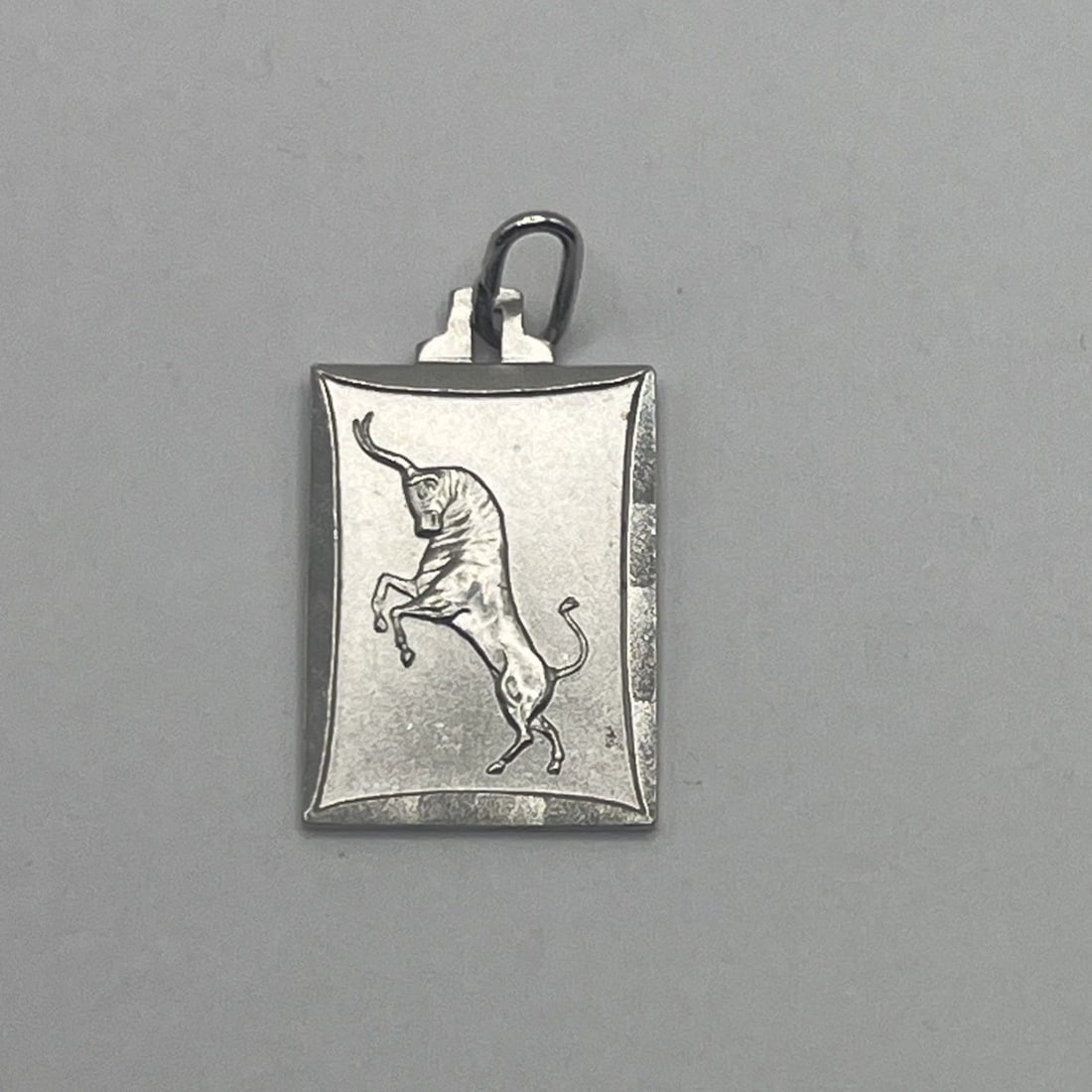 TAURUS STERLING SILVER CHARM: TAURUS STERLING SILVER CHARM