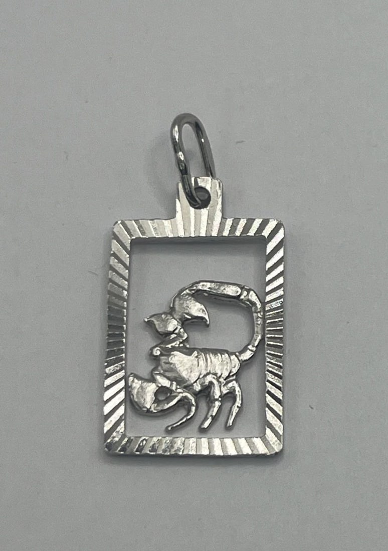 SCORPIO STERLING SILVER CHARM: SCORPIO STERLING SILVER CHARM