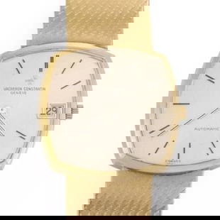 VACHERON CONSTANTIN GENEVE WATCH 18K GOLD AUTOMATIC DATE: VACHERON CONSTANTIN GENEVE WATCH 18K GOLD AUTOMATIC DATE Vacheron Constantin Geneve 18k Gold Automatic Date Men's Watch LIQUIDATION Description This is an elegant authentic men's automataic wrist watc