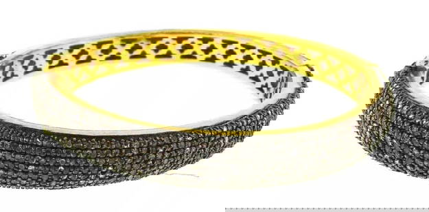 CHIC 14K YELLOW GOLD , SILVER & DIAMOND BANGLE MODERN: CHIC 14K YELLOW GOLD , SILVER & DIAMOND BANGLE MODERN Modern 14k Yellow Gold, Silver & Rose Cut Diamond Bangle This wonderful item is a necessity in your collection. The weight is 29.8 grams. There is