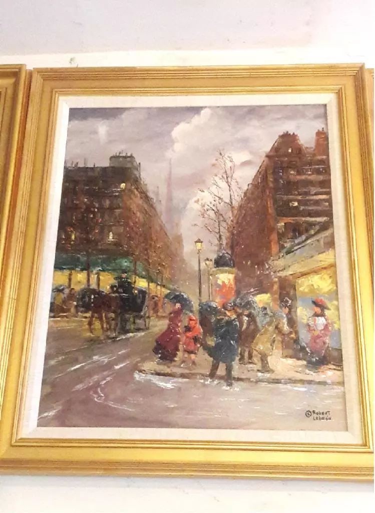 OLD PARIS STREET PAINTING ROBERT LEBRON 1928-2013: OLD PARIS STREET PAINTING ROBERT LEBRON 1928-2013 LIQUIDATION CLEARANCE!!! The Following Item we are offering is a Beautiful Rare Deluxe Original by Robert Lebron (1928-2013) Old Paris Painting Street
