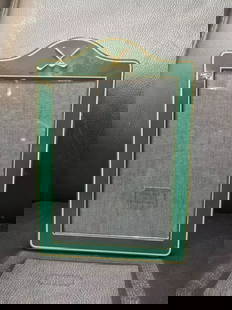 IMPORTANT ENGLISH 22CT GOLD GREEN ENAMEL GOLF CLUB PHOTO FRAME: IMPORTANT ENGLISH 22CT GOLD GREEN ENAMEL GOLF CLUB PHOTO FRAME LAST CALL, LAST CHANCE!!! LIQUIDATION SALE!!!! The Following Item we are Offering is A Spectacular Rare One of a Kind 4" x 6" Green and G