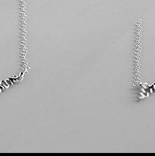 TIFFANY & CO. STERLING SILVER PALOMA PICASSO LOVE GRAFFITI NECKLACE: TIFFANY & CO. STERLING SILVER NECKLACE Tiffany & Co. Sterling silver Paloma Picasso Grafitti Love Necklace Measures 16.5" Long Pendant measures 0.54" Wide x 0.35" High Pre-owned, in good condition, pl