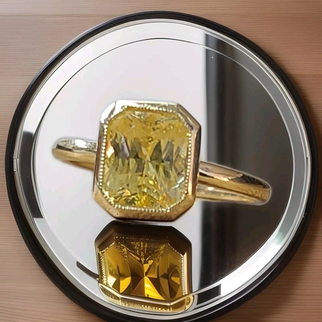 14K YELLOW GOLD ENGAGEMENT RING 2.70CT. NATURAL UNTREATED YELLOW SAPPHIRE GIA (1 of 2)