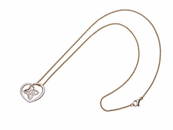 LOUIS VUITTON NECKLACE PENDENTIF COOL PM LV HEART 750 K18 RG ROSE GOLD Q93210