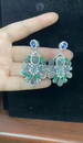 RARE GORGEOUS 18KT BLACK OPAL DIAMOND PARAIBA EARRINGS