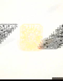 18KT GOLD FANCY YELLOW DIAMOND BROWN DIAMOND RING!!!!: 18KT GOLD FANCY YELLOW DIAMOND BROWN DIAMOND RING!!!! LIQUIDATION