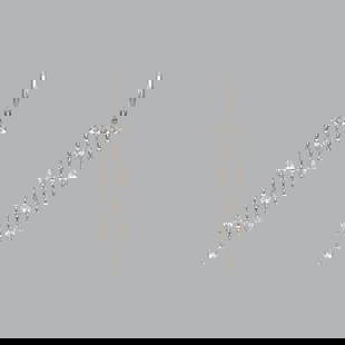 14K WHITE GOLD LADIES DROP DANGLE CHANDELIER CZ SET: NEW 14K WHITE GOLD EARRINGS New 14K White Gold Earrings Measures: 48mm long and 12mm wide Set with CZ Earrings have a polish finish Post backings Stamp: 14k Avg Weight: 3.5g