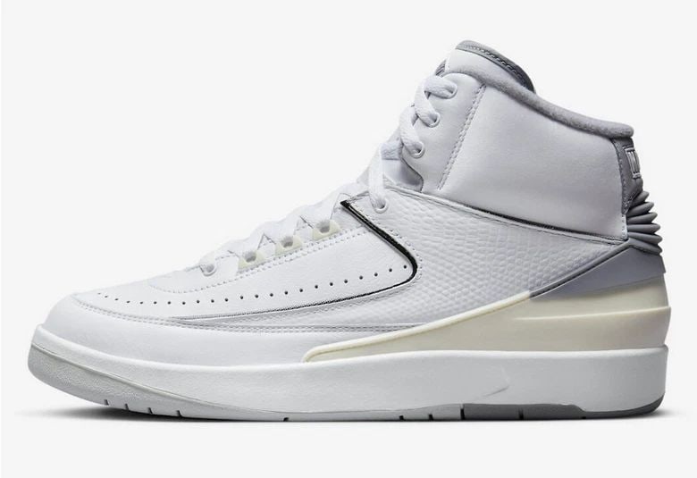 AIR JORDAN 2 WHITE CEMENT GREY SAIL MEN'S SNEAKERS US SIZE 11: AIR JORDAN 2 WHITE CEMENT GREY SAIL MEN'S SNEAKERS US SIZE 11 The Air Jordan 2 Retro ‘White Cement’ treats Michael Jordan’s sophomore signature shoe to a simple makeover. The white leather upper