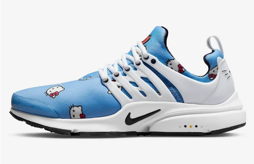NIKE AIR PRESTO HELLO KITTY UNIVERSITY BLUE US SIZE 9: NIKE AIR PRESTO HELLO KITTY UNIVERSITY BLUE US SIZE 9 The Hello Kitty x Nike Air Presto University Blue pays homage to the cartoon icon created by Yuko Shimizu in 1974. Inspired by an extremely limite