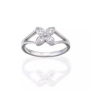 TIFFANY & CO. VICTORIA RING DIAMOND PLATINUM FLORAL STYLE: TIFFANY & CO. VICTORIA RING DIAMOND PLATINUM FLORAL STYLE Tiffany & Co. Victoria Diamond Platinum Floral Ring Size 5 Description This is a lovely authentic ring by Tiffany & Co. from the VICTORIA coll
