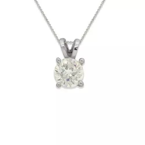 NEW 14K WHITE GOLD CZ PENDANT: NEW 14K WHITE GOLD CZ PENDANT 14K White Gold Approx. 5mm High Polished/Cubic Zirconia Chains Sold Separately Weight: 0.4 Grams