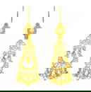 NEW 14K YELLOW GOLD D/C CHANDELIER EARRINGS