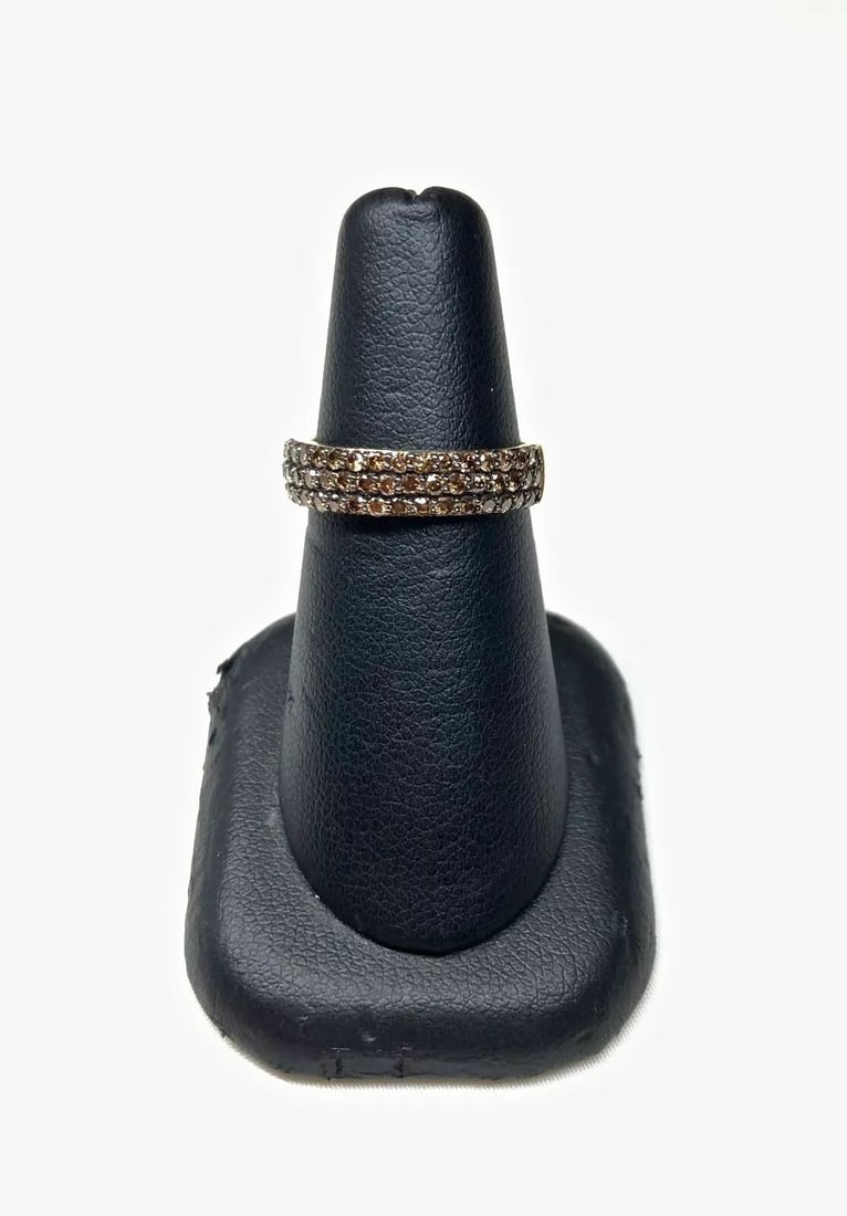 WOMEN'S 14K YELLOW GOLD RING WITH CHOCOLATE DIAMONDS (1 of 2)