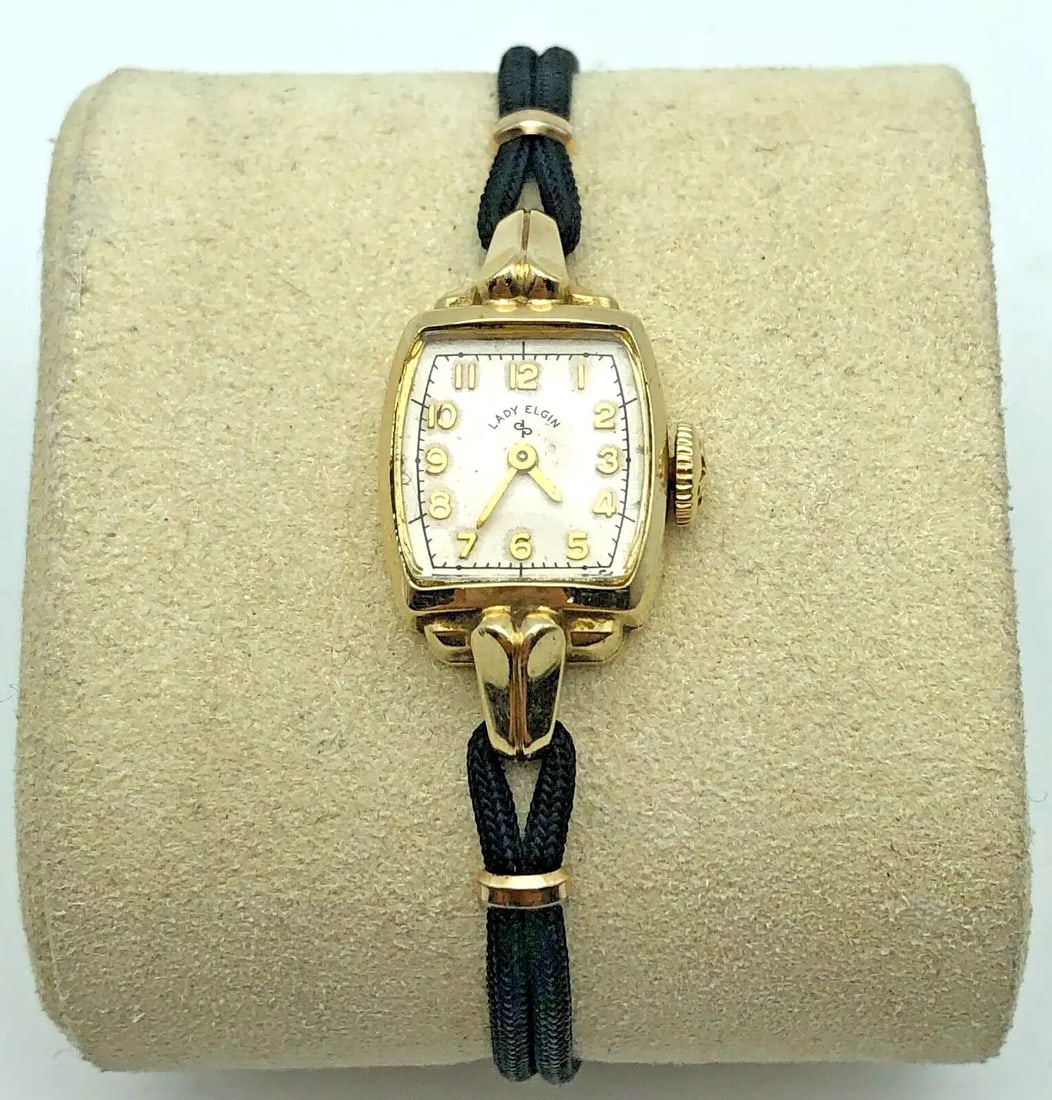 LADY ELGIN USA WATCH, 17 JEWELS, 14K SOLID GOLD CASE GRADE 617 E507040 (1 of 2)