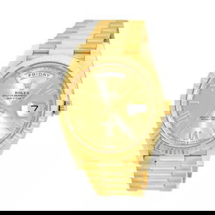 ROLEX 18K YELLOW GOLD 40MM DAY DATE PRESIDENT 228238 BOX WARRANTY 2019: ROLEX 18K YELLOW GOLD 40MM DAY DATE PRESIDENT 228238 BOX WARRANTY 2019 ROLEX 18K Yellow Gold 40mm Day Date President 228238 Box Warranty Pre-Owned Gent's 18K Yellow Gold 40mm Rolex Day-Date