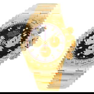 ROLEX 18K YELLOW GOLD 40MM ROLEX DAYTONA 116528 PAUL NEWMAN BOX WARRANTY MINTY: ROLEX 18K YELLOW GOLD 40MM ROLEX DAYTONA 116528 PAUL NEWMAN BOX WARRANTY MINTY Pre-Owned Gent's 18K Yellow Gold 40mm Rolex "Daytona" Automatic Cosmograph Pre-Owned Gent's 18K Yellow Gold 40mm Rolex "D